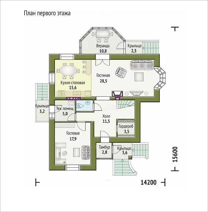 Готовый коттедж ул. Бенуа, д.33